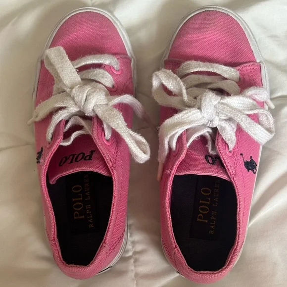 Toddler size 11 sneakers pink Polo Ralph Loren - Picture 6 of 11